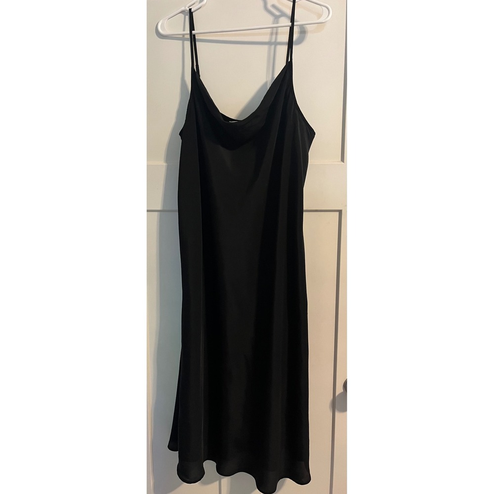 Nine West Y2K Silk Black Slip Dress  Whimsigoth